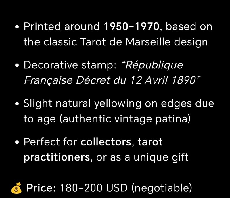 Carti de tarot Nouveau B. P. Grimaud, anii 1950-1970